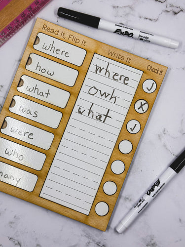 Spelling Practice Board, Spelling Board, Word Board, Word Practice Board, Dry Erase Board, Read Write Build Board